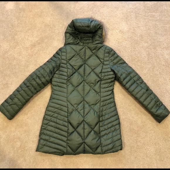 Army green mid-length winter coat - Picture 5 of 8